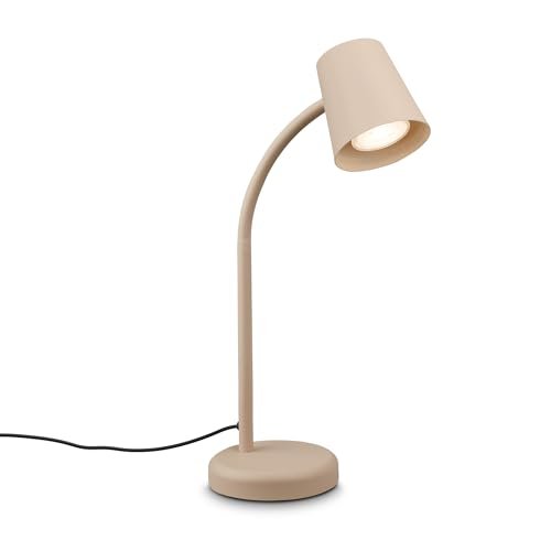B.K.Licht lampada da comodino con paralume in tessuto