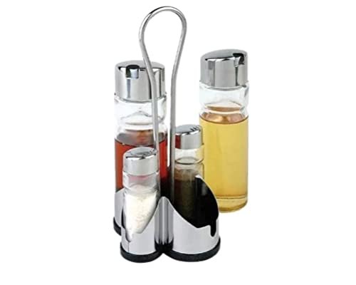 Fair oliera set 4 pezzi olio aceto sale e pepe menage