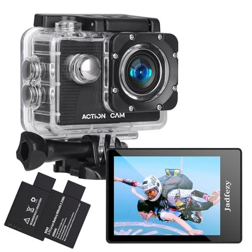 Jadfezy action camera 1080p 30fps subacquea ricaricabile