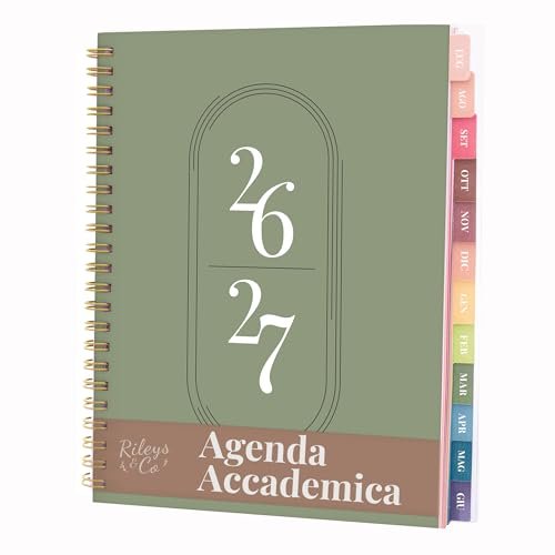 Rileys 2026-2027 agenda accademica 20x15 verde italiano