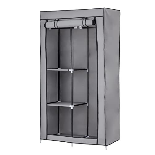HOMCOM armadio portatile con 6 ripiani aperti 103x43x162 cm