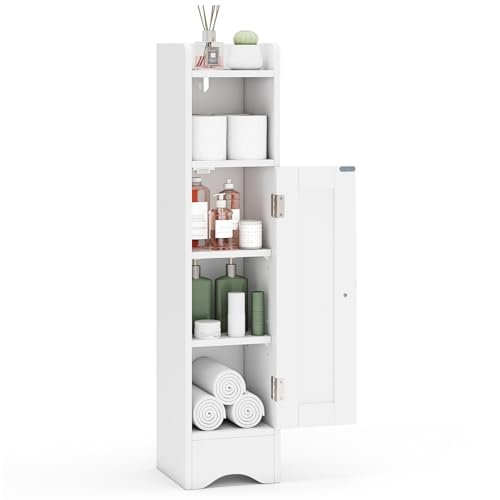 COSTWAY mobiletto per bagno piccolo armadietto salvaspazio