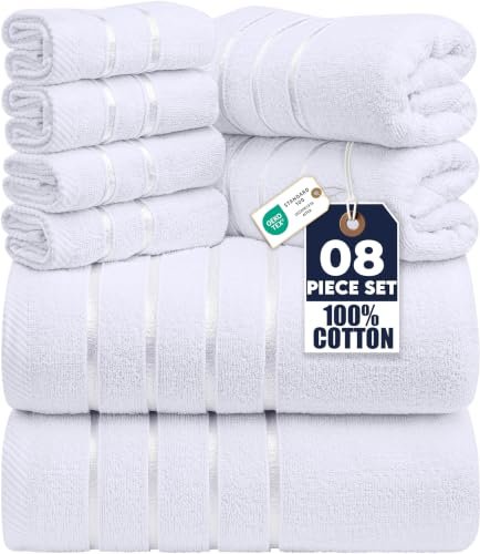 Utopia Towels set asciugamani lusso 8 pezzi