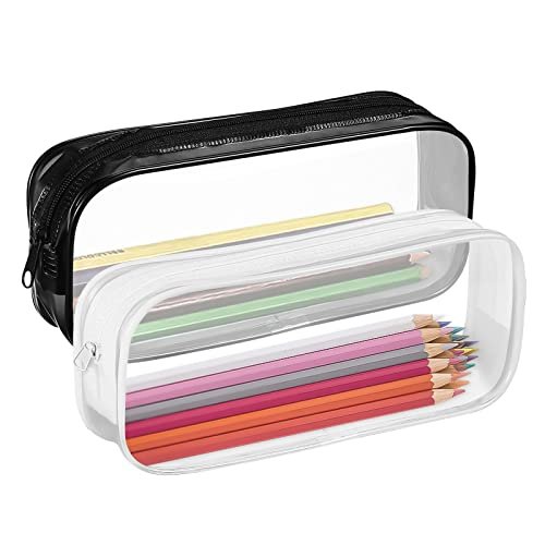 HORJOR astuccio trasparente per matite 2 pezzi con zip