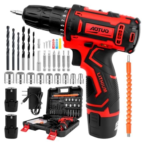 Set di avvitatore a batteria da 12V con 2 batterie