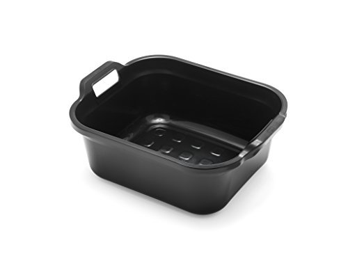 Addis bacinella rettangolare con manici plastica nero