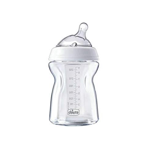 Chicco biberon natural feeling in vetro bianco 250 ml