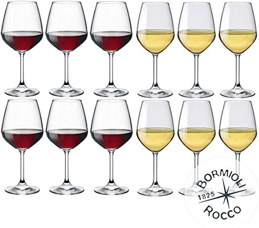 Bormioli Rocco Divino set calici vino rosso e bianco 12 pz