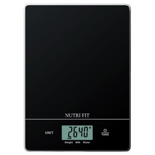 NUTRI FIT bilancia da cucina digitale ultrasottile in vetro temperato