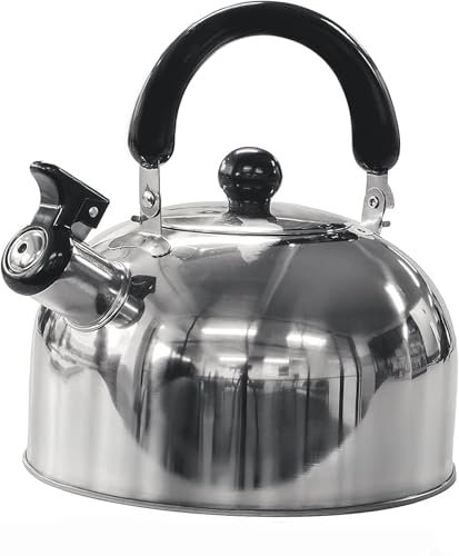Green Haven bollitore acqua 2 litri fischietto acciaio inox