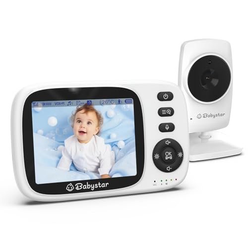 Babystar babyphone con fotocamera video da 3.2 pollici visione notturna monitoraggio