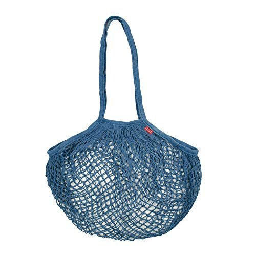 Legami borsa a rete in cotone blu 35x65