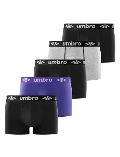 Umbro mutande boxer uomo 100% cotone set da 5