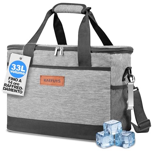 KAEFUYS borsa termica 33L con tracolla impermeabile