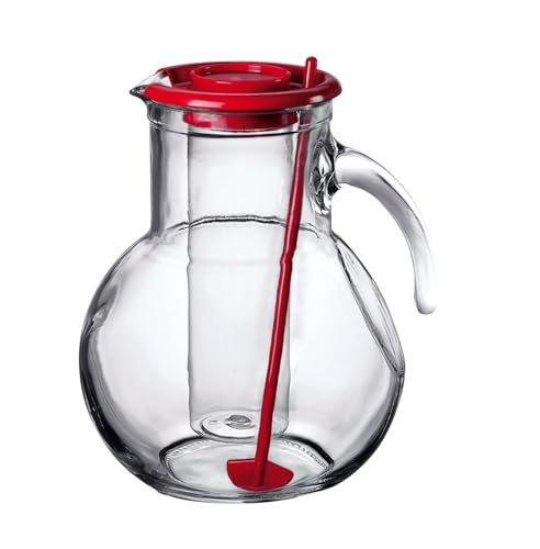 Bormioli Kufra caraffa vetro rosso 31.2 x 23.6 x 19.6 cm