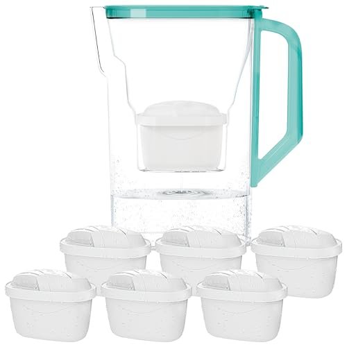 Wessper caraffa filtrante 2,7L del frigorifero set di 6 filtri
