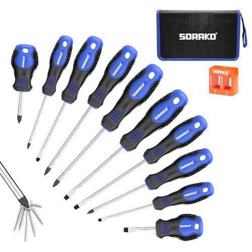 SORAKO set cacciaviti da 11 pezzi con smagnetizzazione
