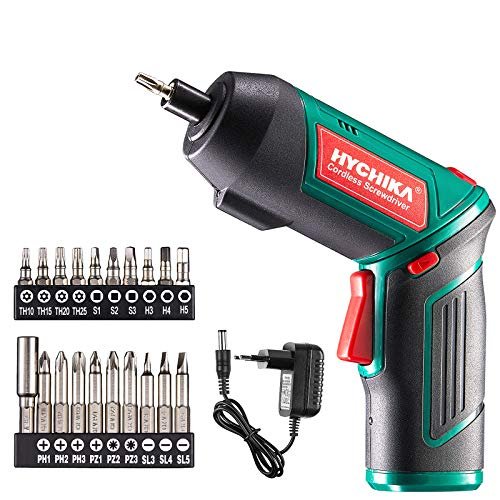HYCHIKA cacciavite elettrico a batteria 6 Nm con punte e coppia regolabile