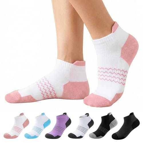 Briyat 6 paia calzini sportivi donna corti traspiranti