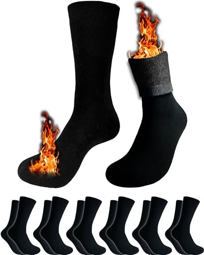 topline 6 paia calze termiche uomo invernali calde
