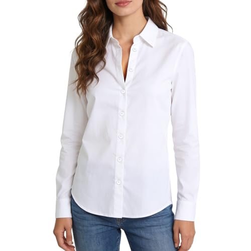 BSBUY camicie bianche donna cotone elegante