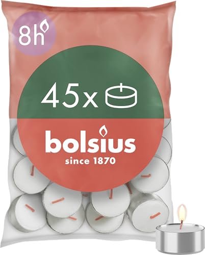Bolsius D-light tealight 45 pezzi candele