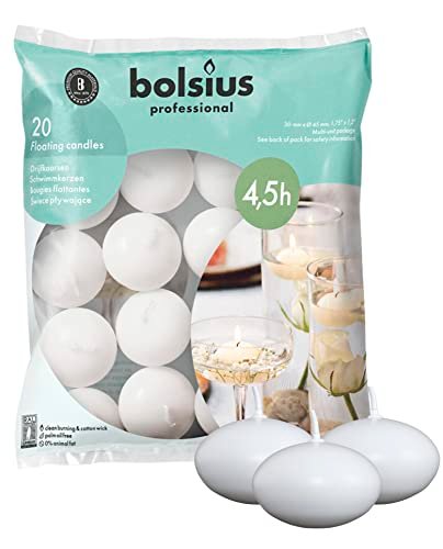 Bolsius candele galleggianti decorative cera bianca