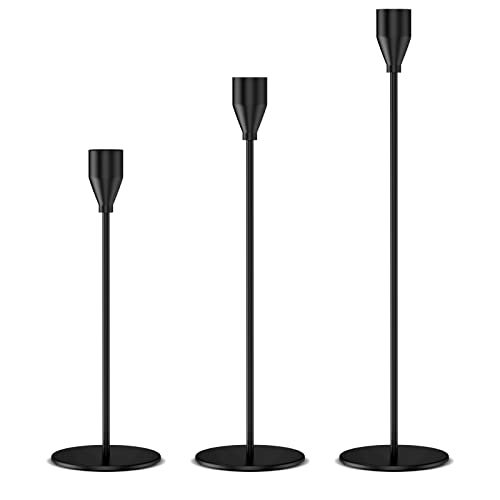 Relota set di 3 porta candele da tavolo 33 28 22 cm