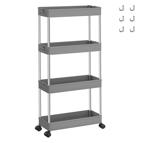 SONGMICS carrello portaoggetti a 4 livelli con ruote