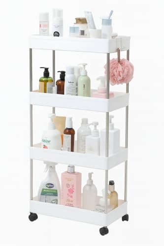 BM carrello portaoggetti con ruote a 4 ripiani scaffale