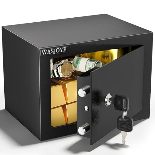WASJOYE cassaforte piccola 6.8L mini con chiave