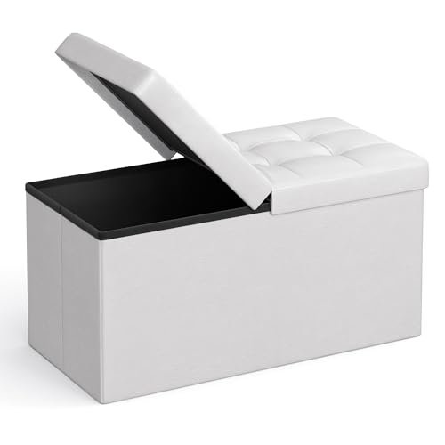 SONGMICS pouf contenitore cassapanca da 89 litri