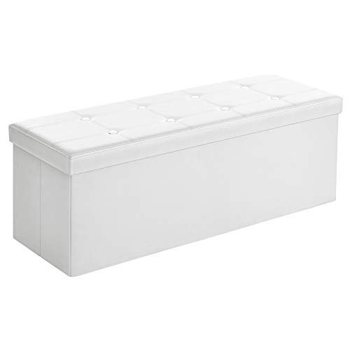 SONGMICS cassapanca contenitore 120 litri pouf panca