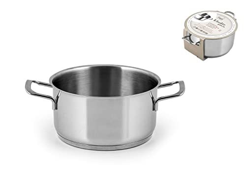 H&H casseruola inox 2 manici induzione