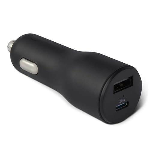 Amazon Basics caricatore auto doppia porta USB-C ricarica rapida