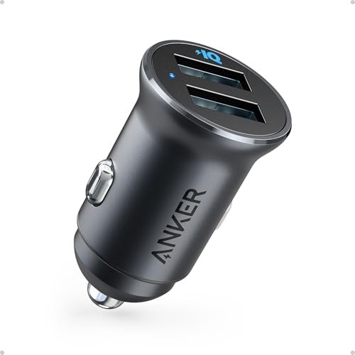 Anker caricatore auto mini 24W doppia USB in metallo