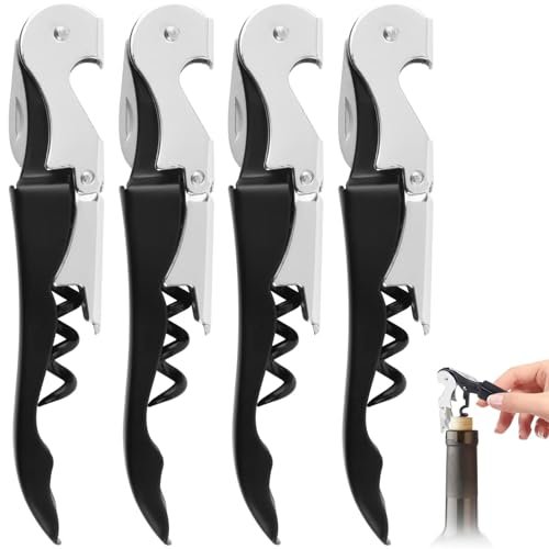 4 pezzi cavatappi professionali apribottiglie vino