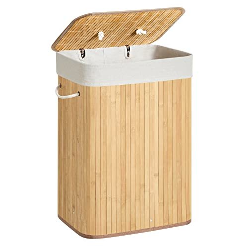 SONGMICS cesta portabiancheria con coperchio 72L