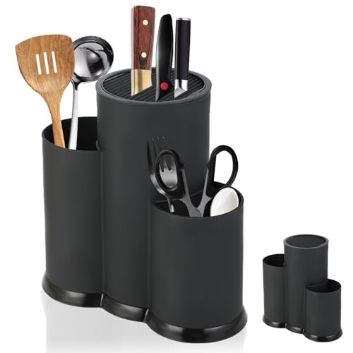 Windfromort ceppo coltelli 3 in 1 senza coltello supporto universale