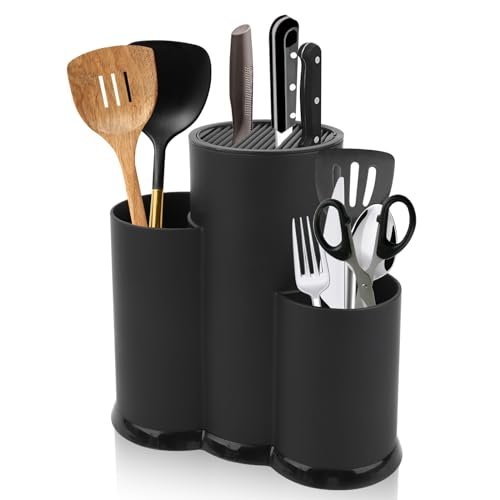 LOBVABA ceppo portacoltelli 3 in 1 vuoto universale con set coltelli