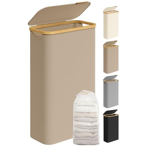 SONGMICS cesto portabiancheria con coperchio cesta 60 litri