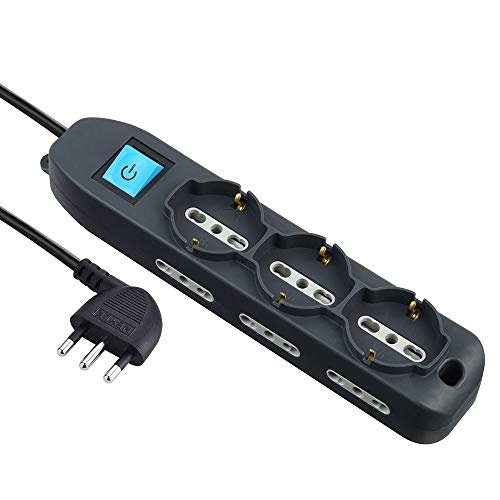 Electraline multipresa 9 posti con prese polivalenti