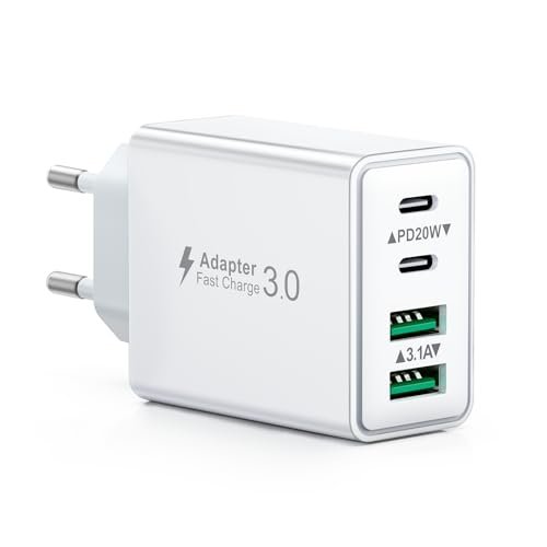 LumFocus caricatore USB C presa 40W 4 porte