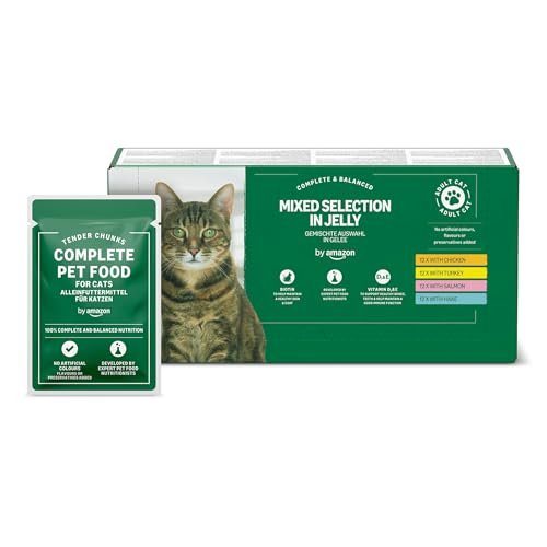 by Amazon alimento completo senza cereali per gatti adulti
