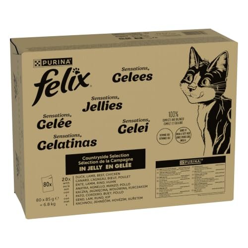Felix sensations jellies cibo umido per gatti selezioni