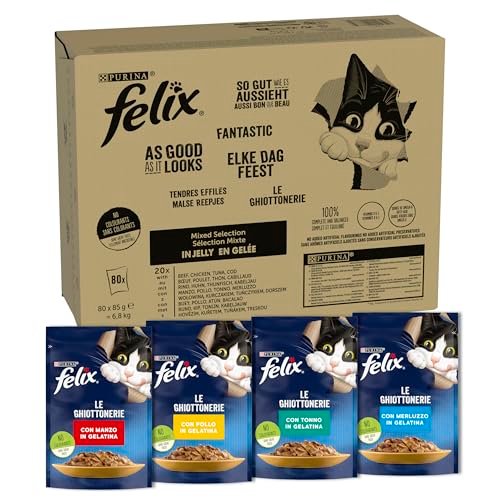 Felix le ghiottonerie cibo umido per gatti adulti 80