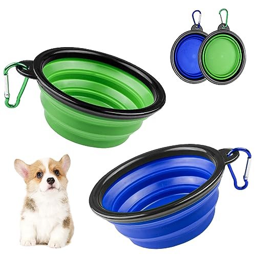 Magrimaxio 2 pezzi ciotola acqua cane portatile pieghevole