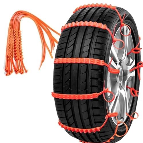 Voarge confezione da 10 catene da neve per pneumatici universali riutilizzabili in nylon