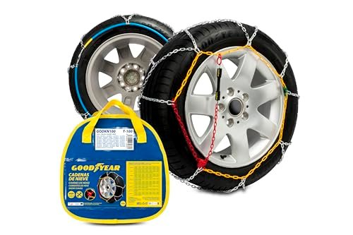 Goodyear GODKN100 catene metalliche da neve 9 mm tenditore automatico misura 100 set di 2