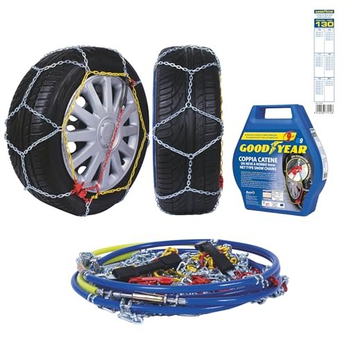 Goodyear catene da neve G9 9 mm omologate TUV e GS Onorm misura 130